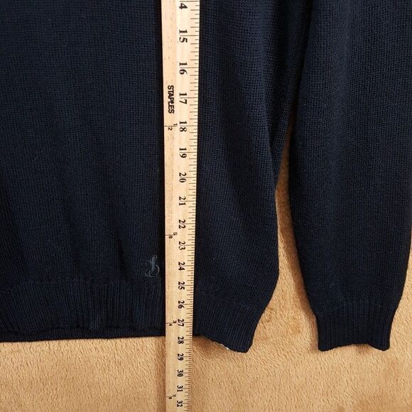 JIL SANDER Sweater Mens Size 48 Black Pullover Crew Extrafine Virgen Wool $690 - Picture 11 of 12